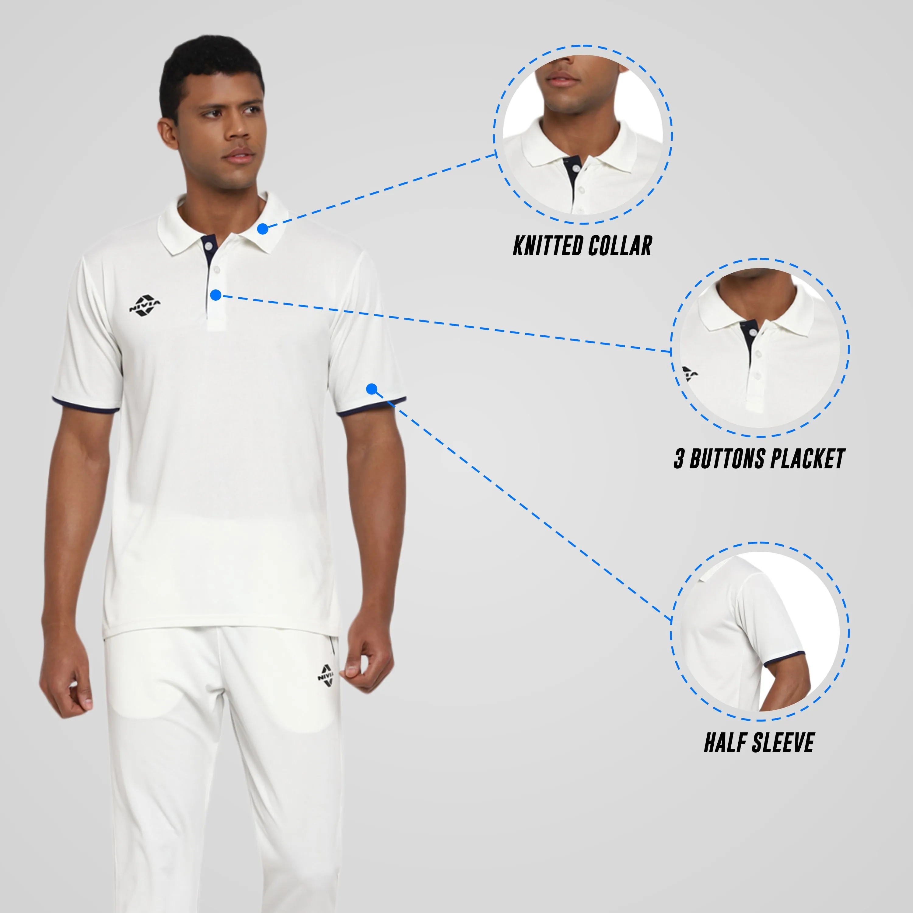 Bounce Half Sleeve Cricket Jersey Set - Half Sleeve