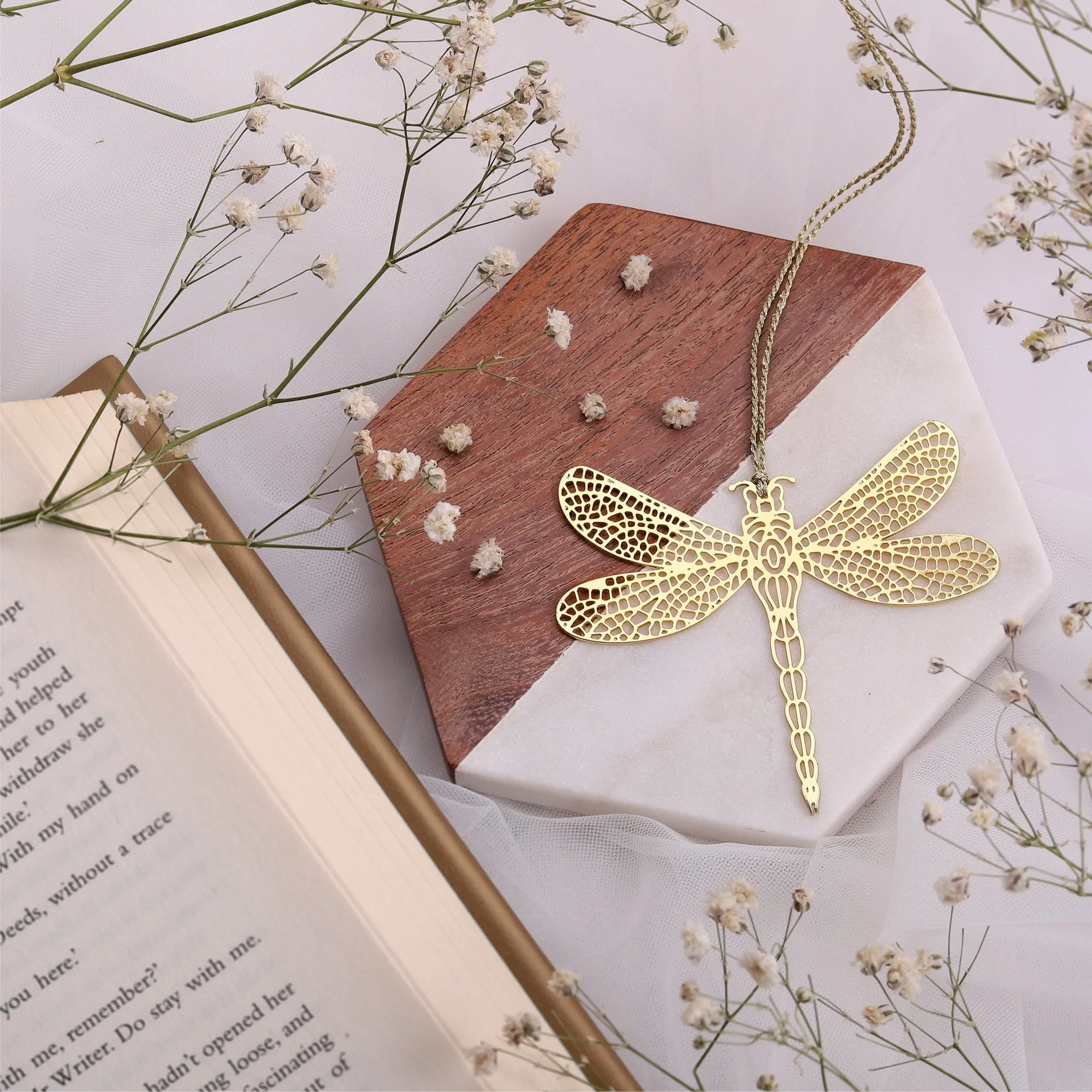 Brass Bookmark Dragonfly