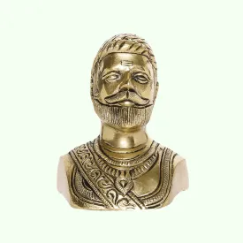 Brass Engraved Shivaji Maharaj 3.5 in