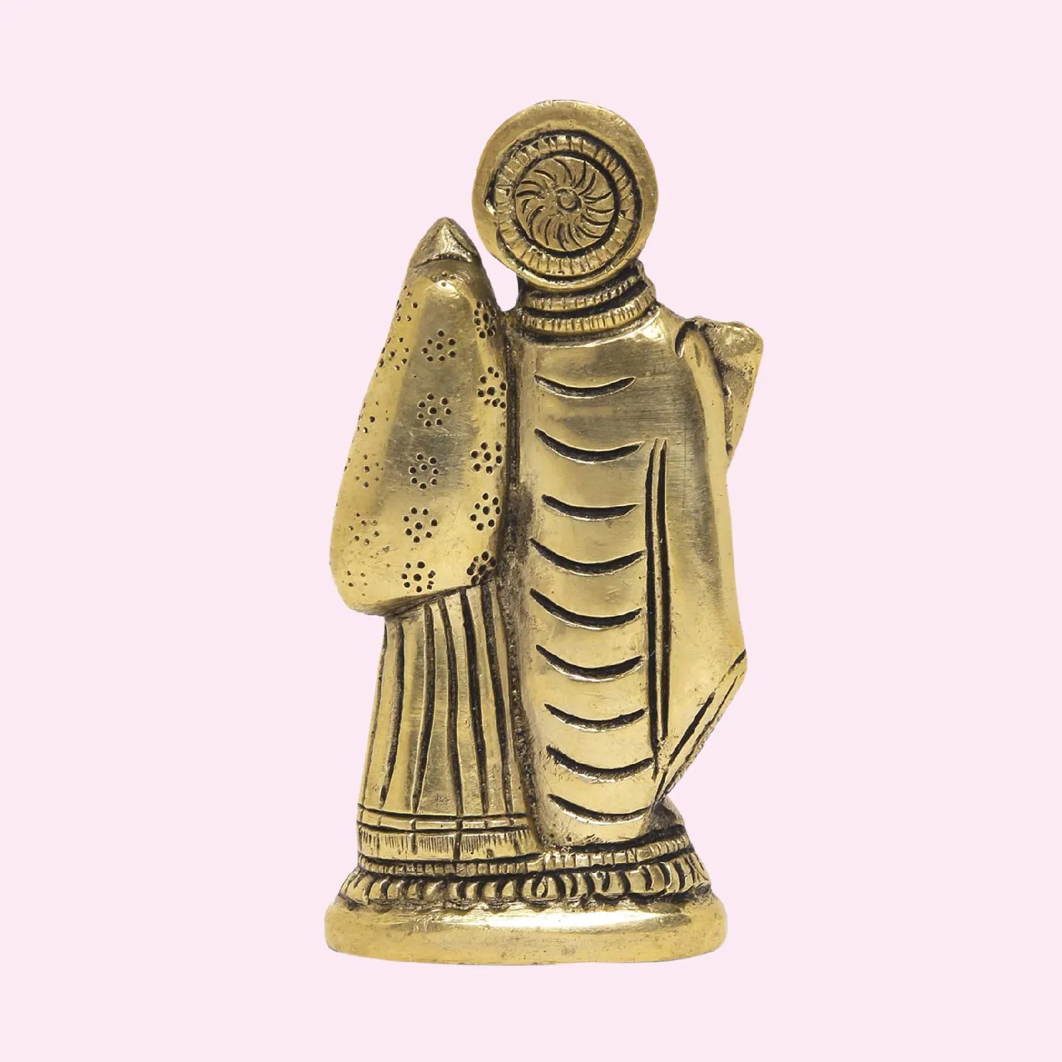 Brass Engraved Small Radha Krishna 4 in