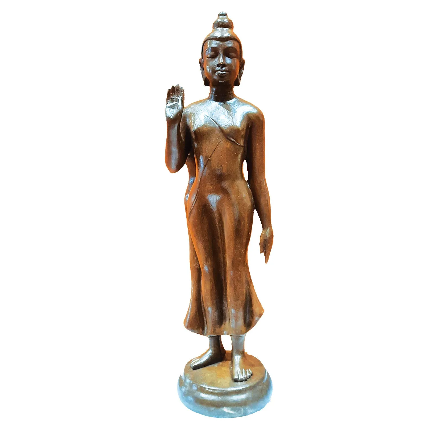 Bronze Buddha Standing 35 in