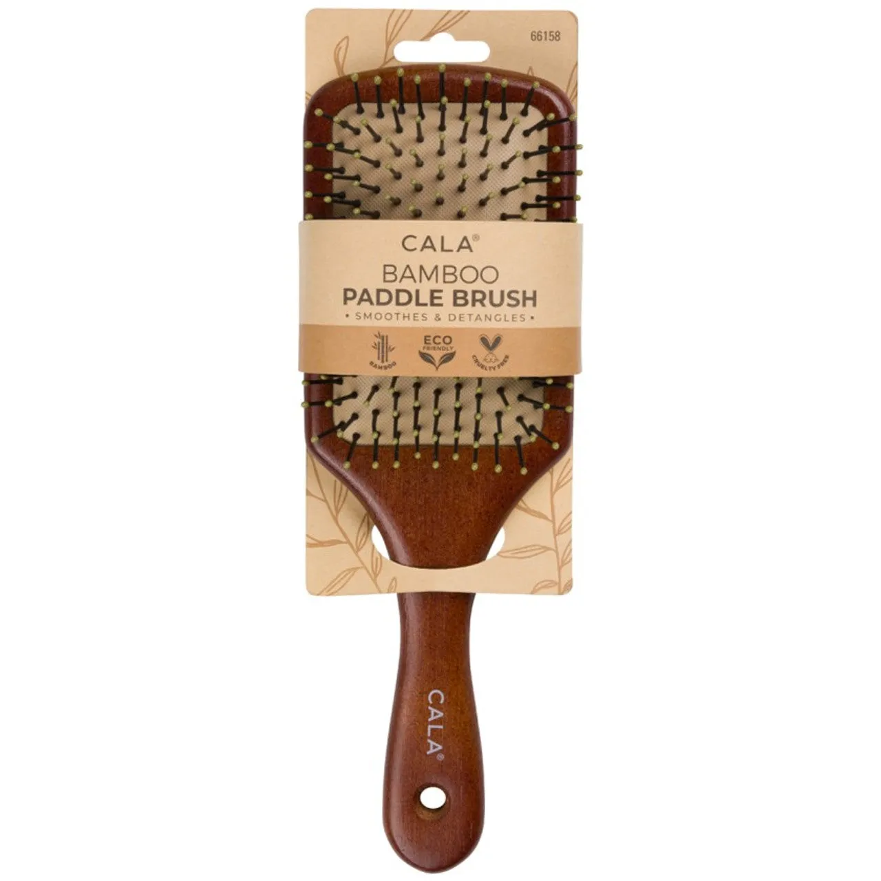 Brush Paddle Hair&nbsp; Dark Bamboo 66158