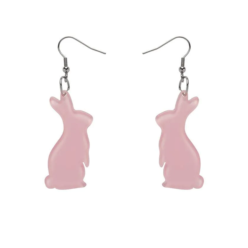 Bunny Bubble Resin Drop Earrings - Pink