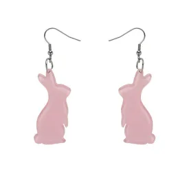 Bunny Bubble Resin Drop Earrings - Pink