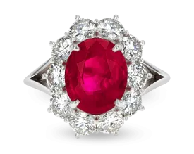 Burma Ruby Ring, 4.01 Carats