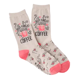 But First Coffee Women's Crew Socks