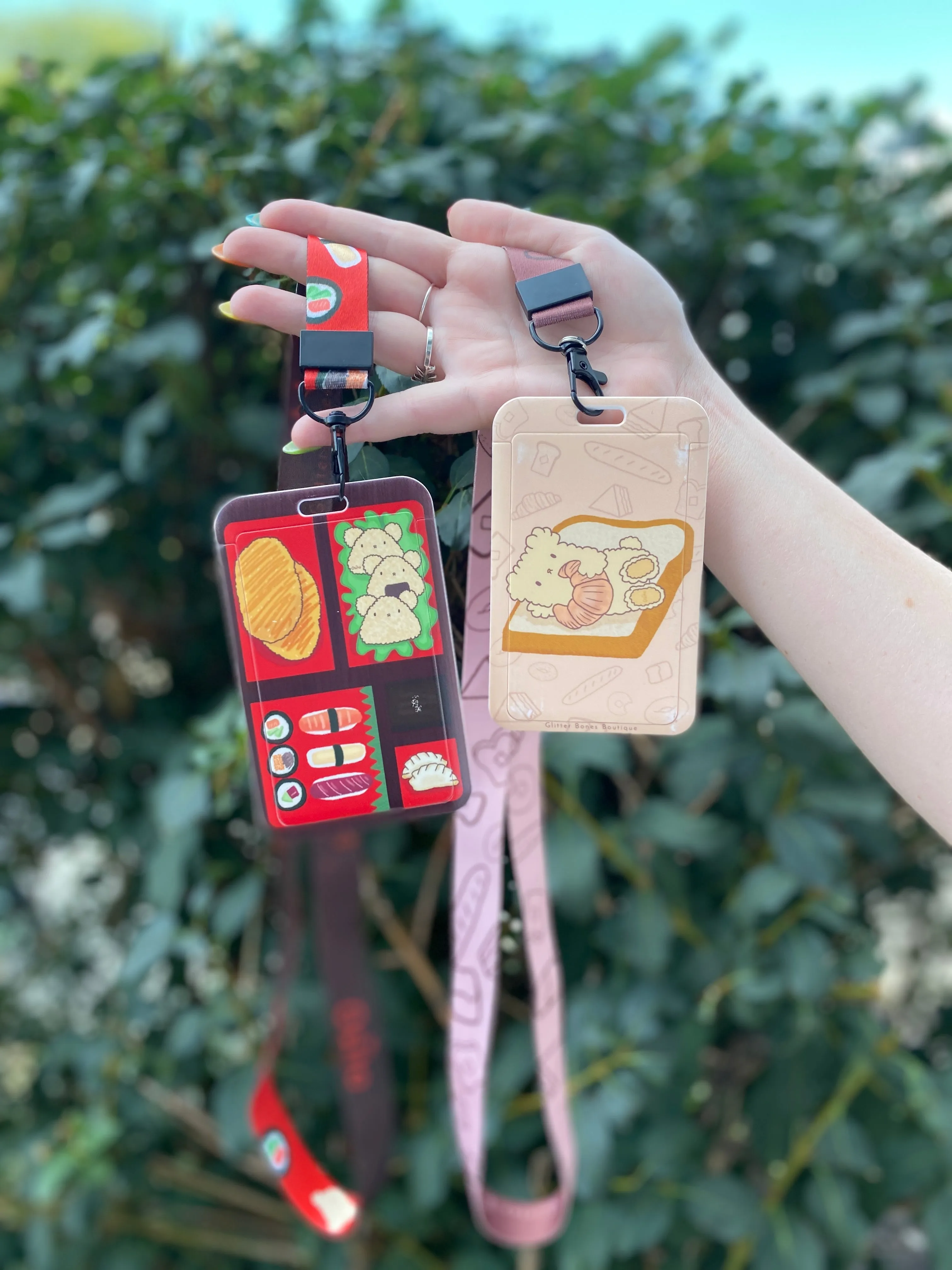 Cafe Osito  Sushi Bento Lanyard and ID Card Case