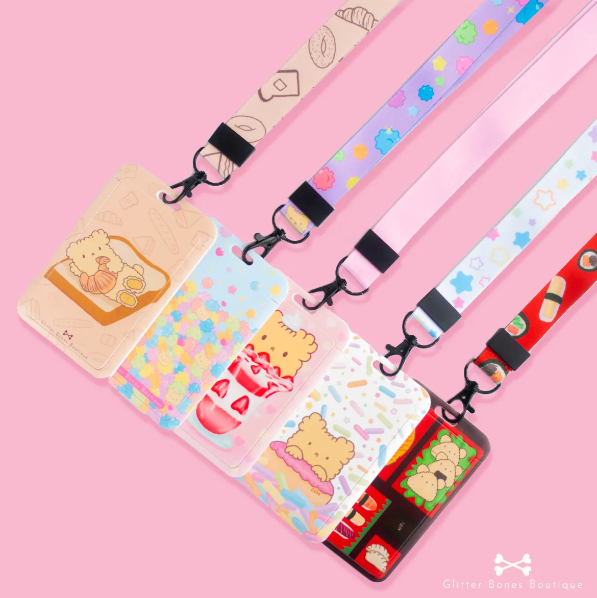 Cafe Osito  Sushi Bento Lanyard and ID Card Case