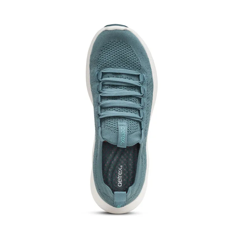 Carly Lace Up Sneaker in Teal