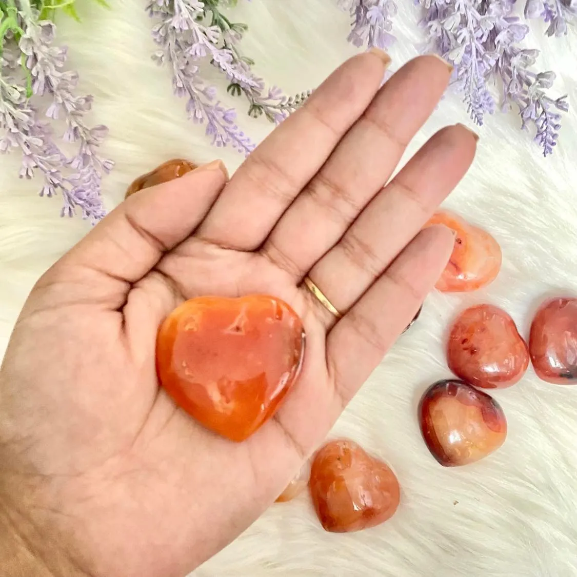 Carnelian Small Heart Shaped Crystal