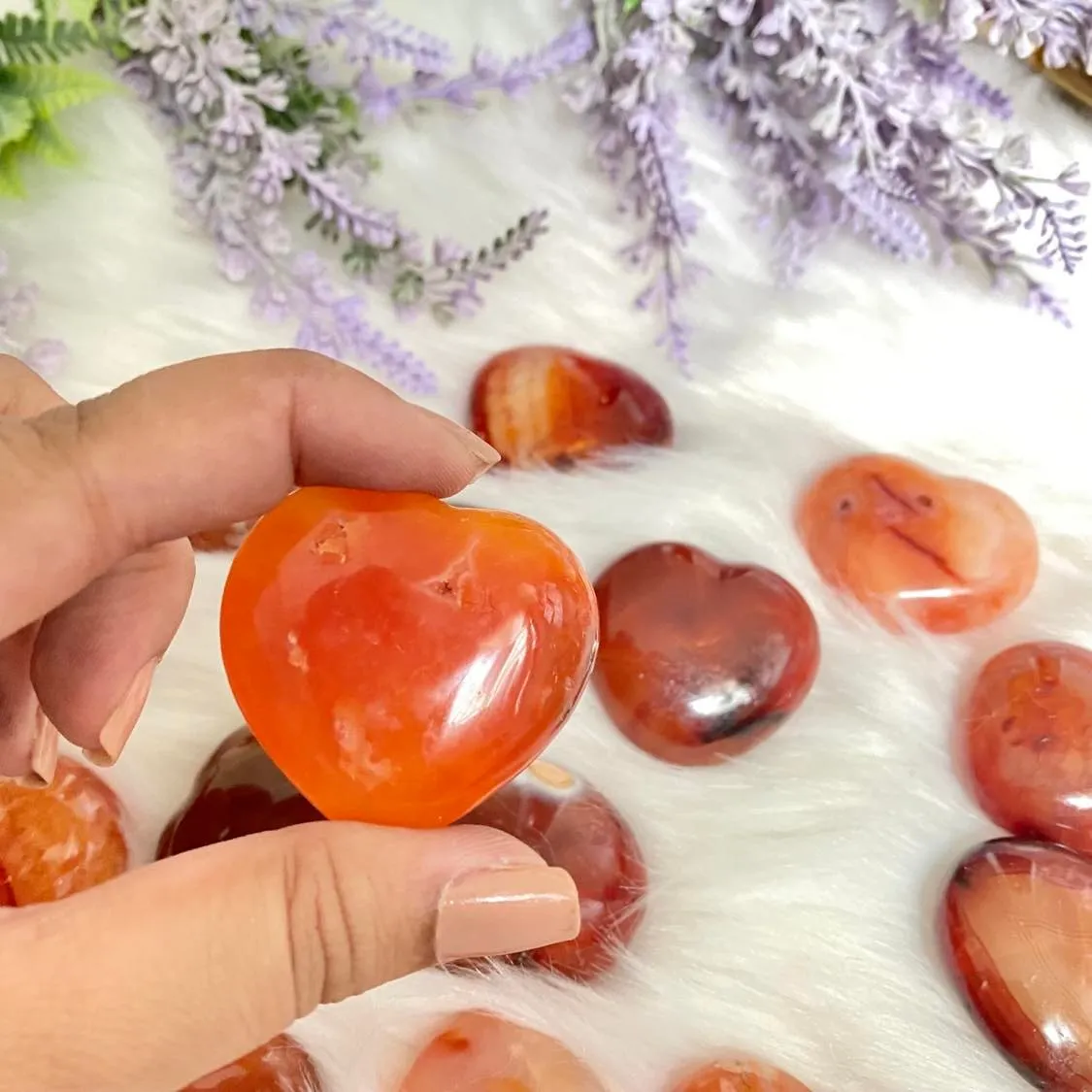 Carnelian Small Heart Shaped Crystal