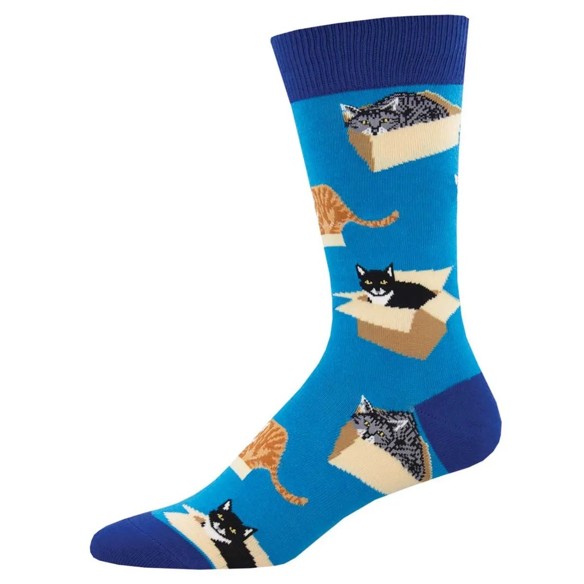 Cat In A Box Men's Crew Sock