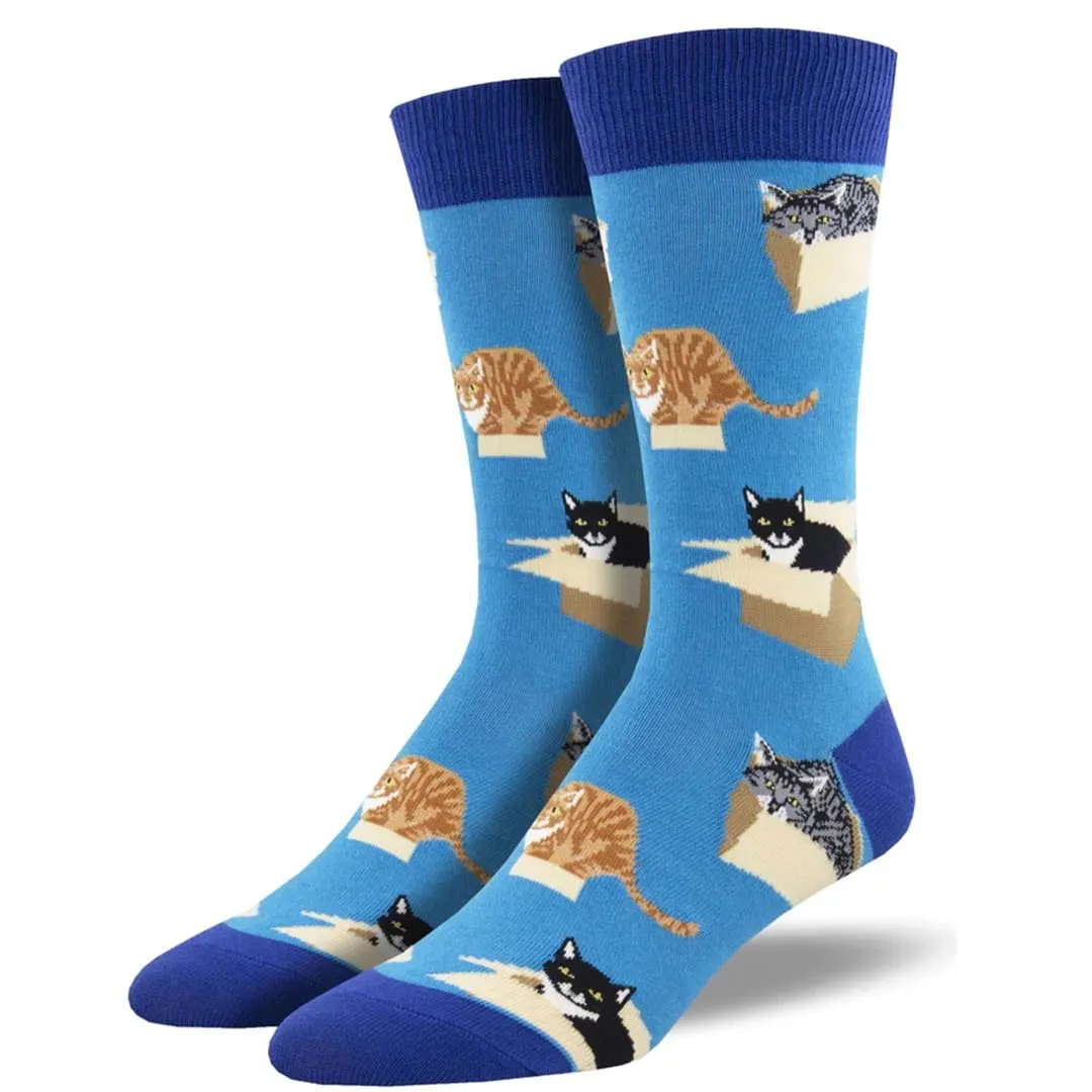 Cat In A Box Men's Crew Sock