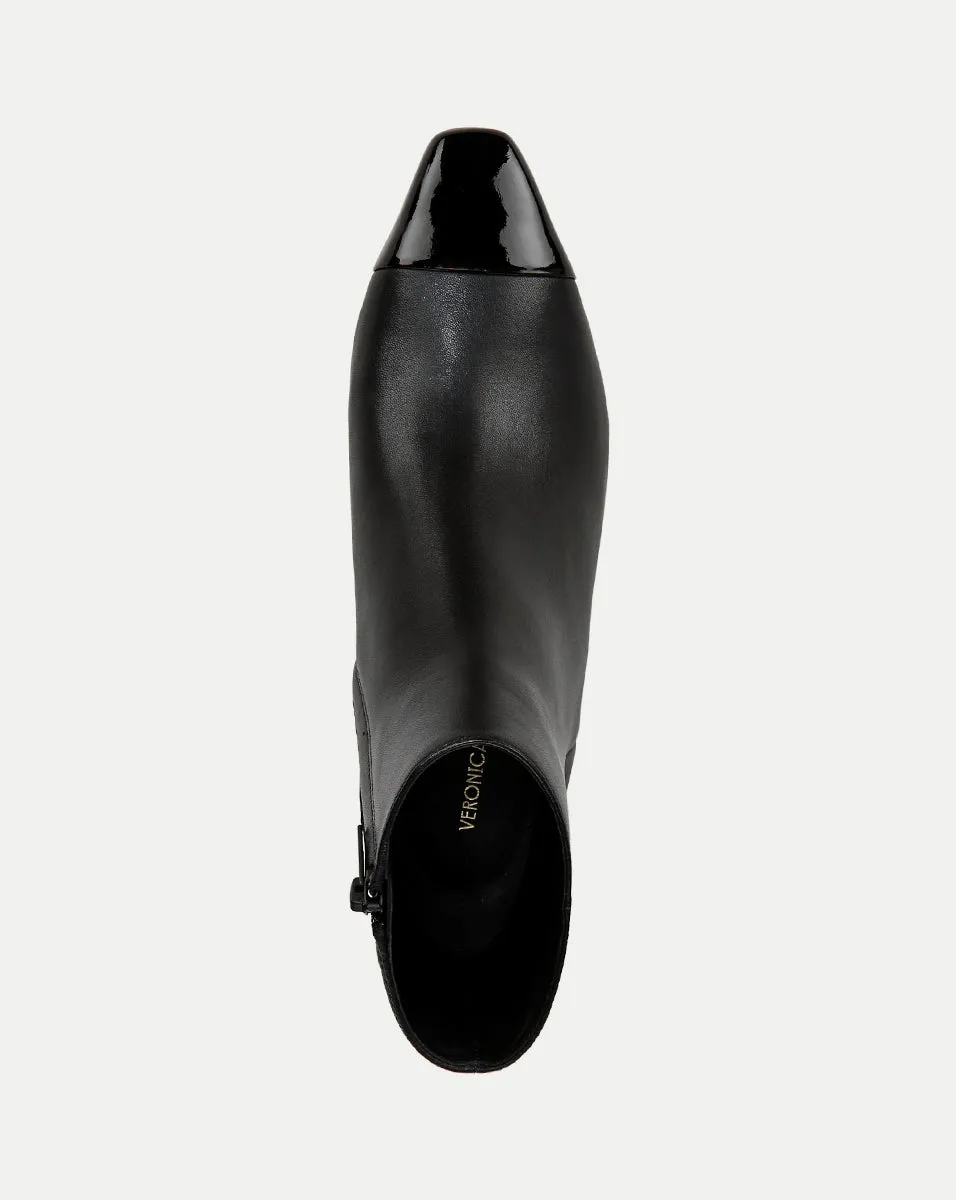 Cecile Leather Cap-Toe Bootie