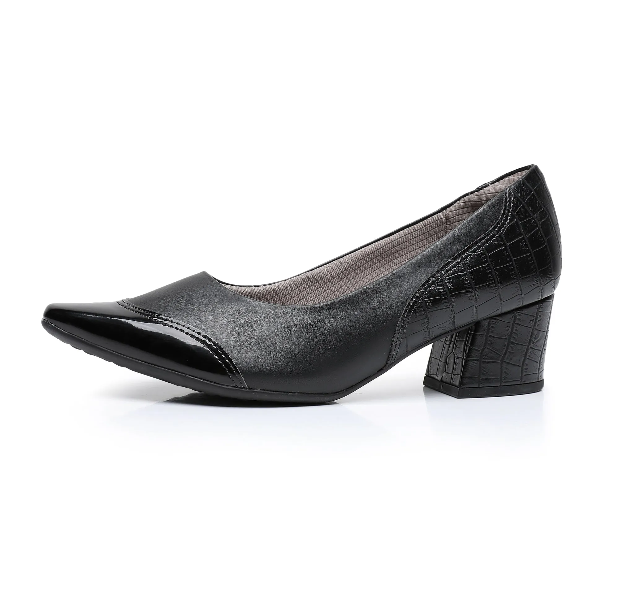 Celestial Steps Heel Pumps - Black Croco (744.069)