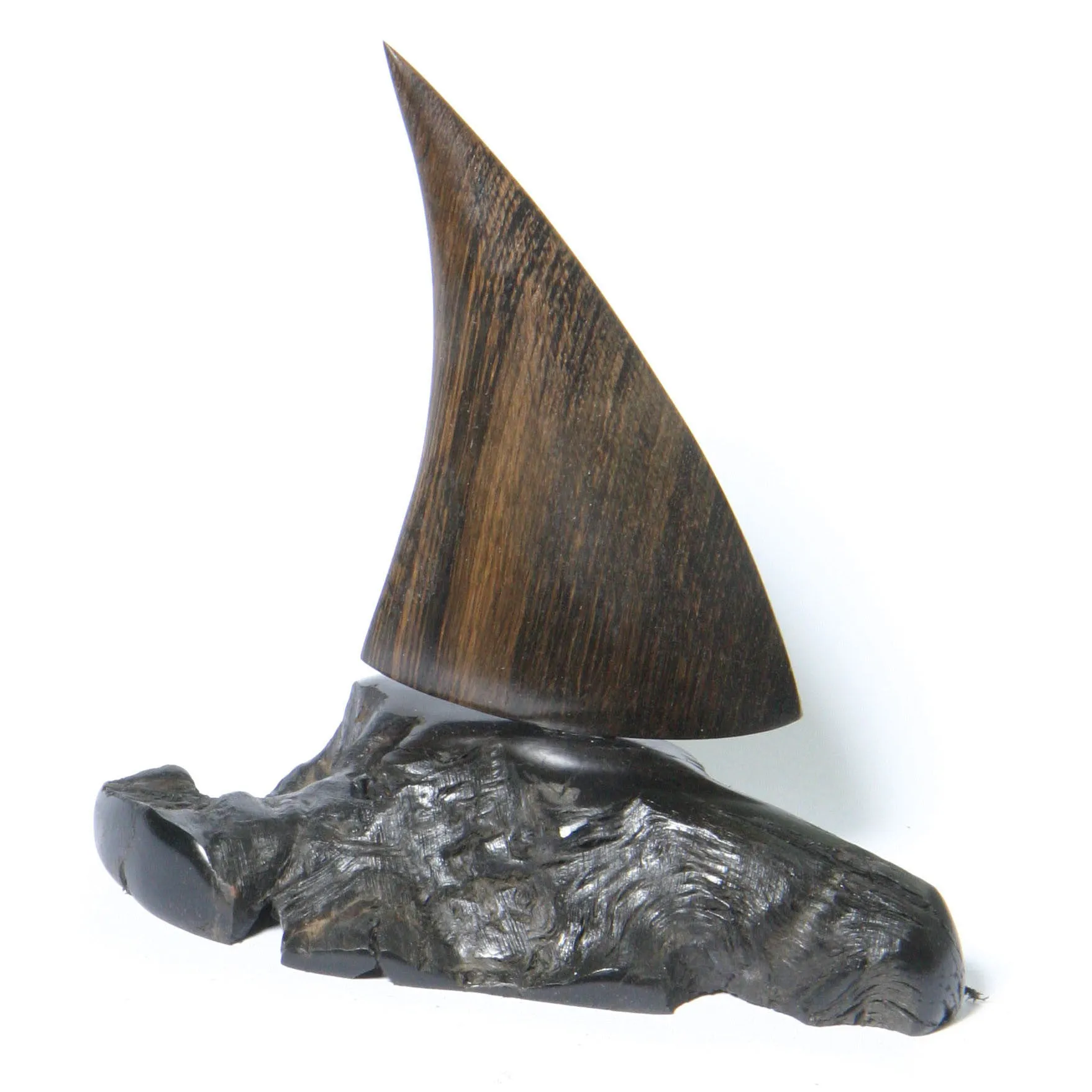 Celtic Sail Irish bog oak Height 20cm length 25cm