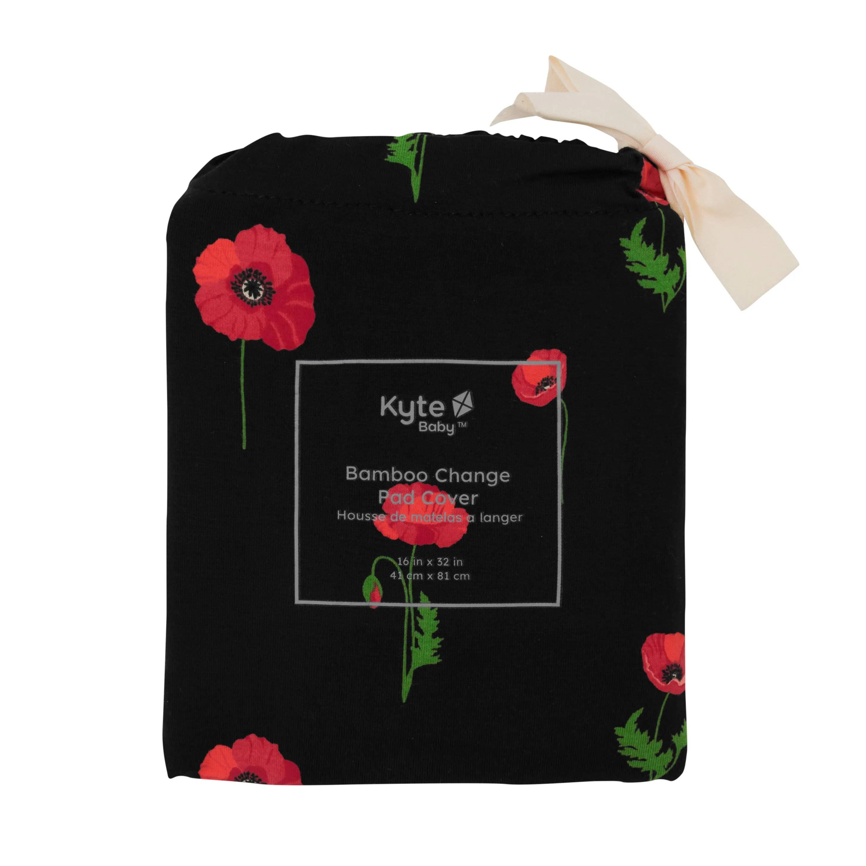 Change Pad Cover in Midnight Poppies