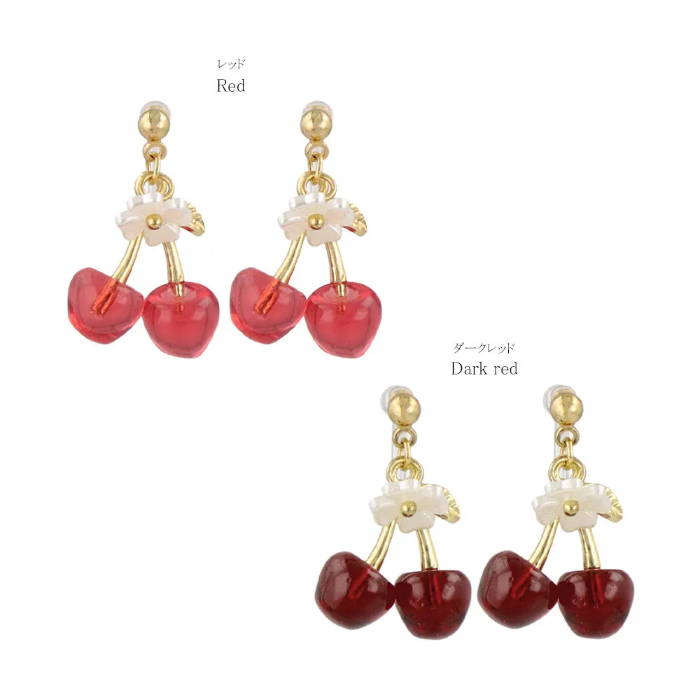 Cherry Invisible Clip On Earrings