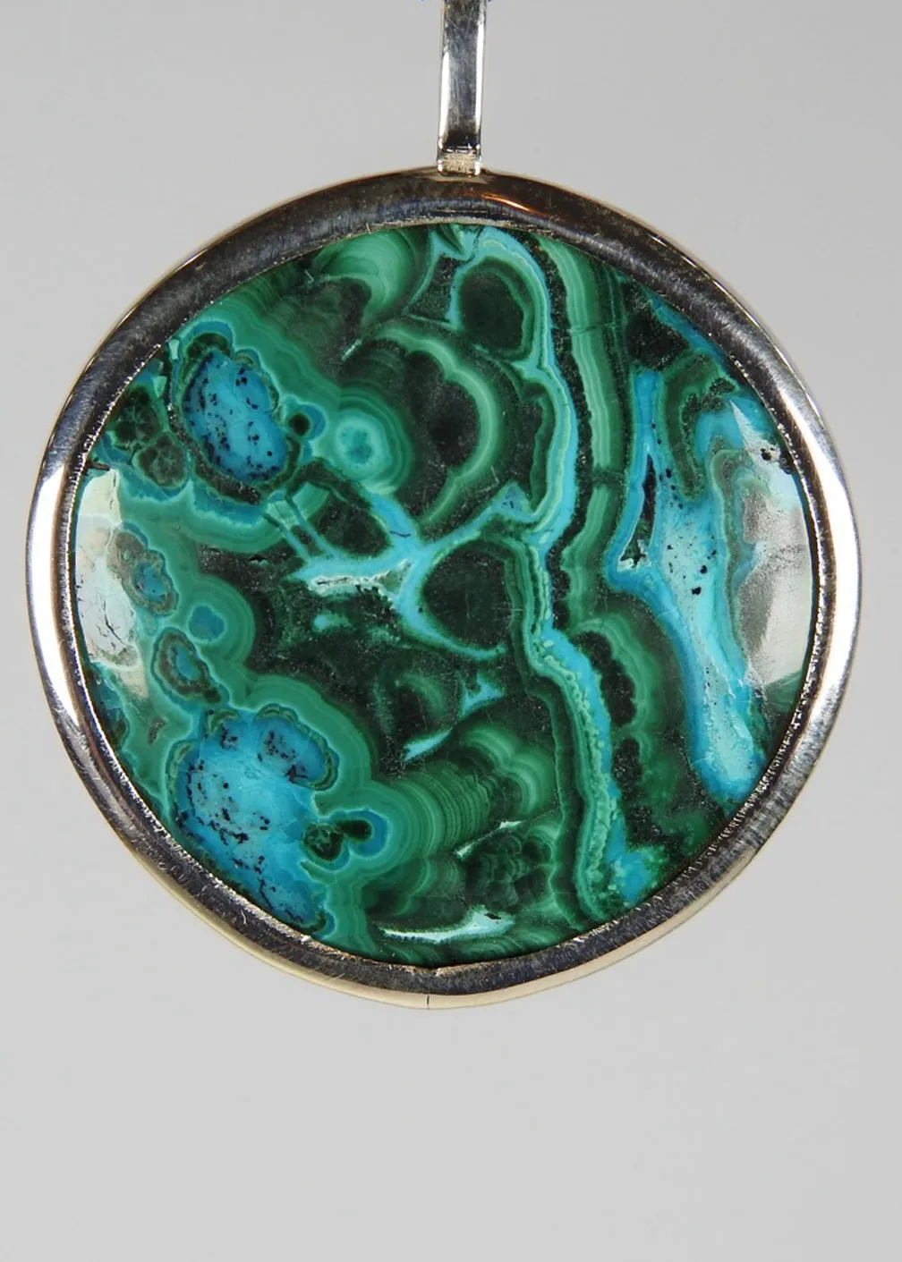 Chrysocolla & Malachite  Crystal Pendant