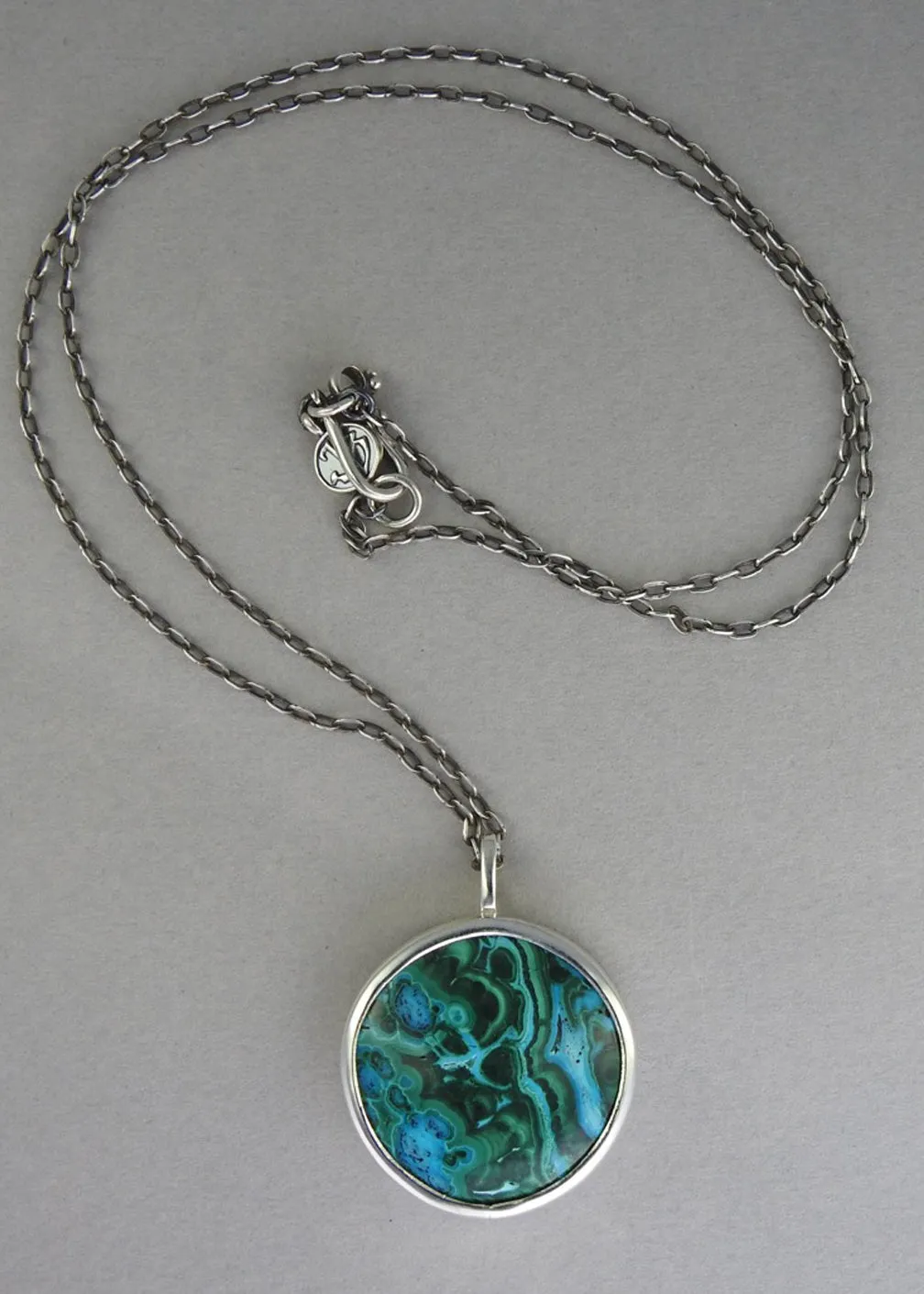 Chrysocolla & Malachite  Crystal Pendant