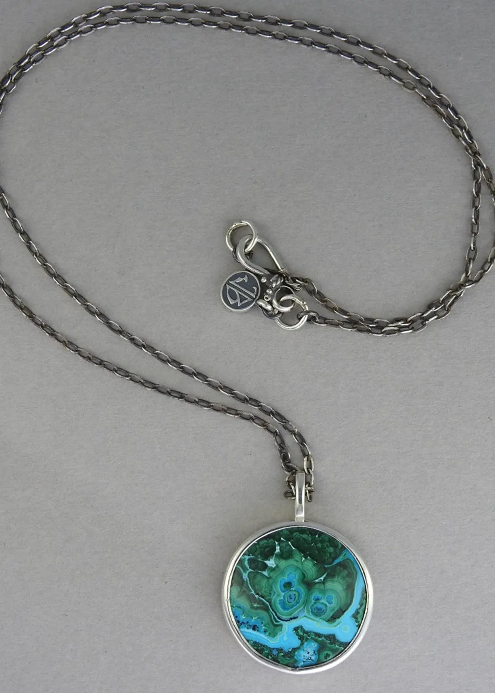 Chrysocolla & Malachite  Crystal Pendant