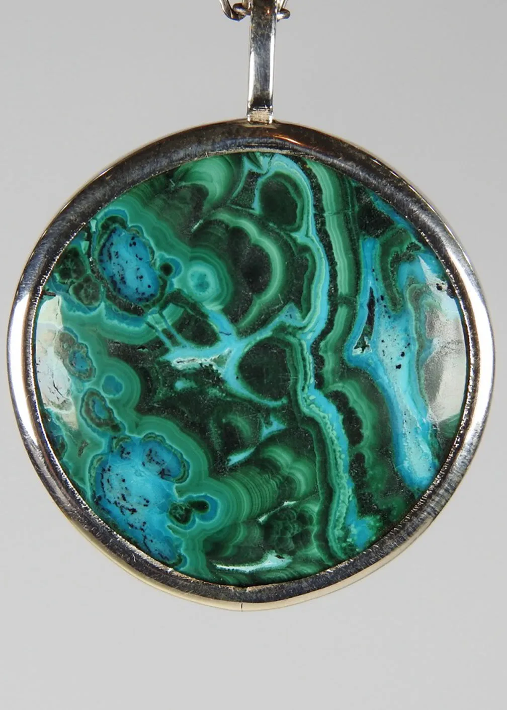 Chrysocolla & Malachite  Crystal Pendant