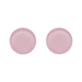 Circle Bubble Resin Stud Earrings - Light Pink