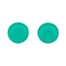 Circle Bubble Resin Stud Earrings - Mint