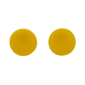 Circle Solid Resin Stud Earrings - Yellow