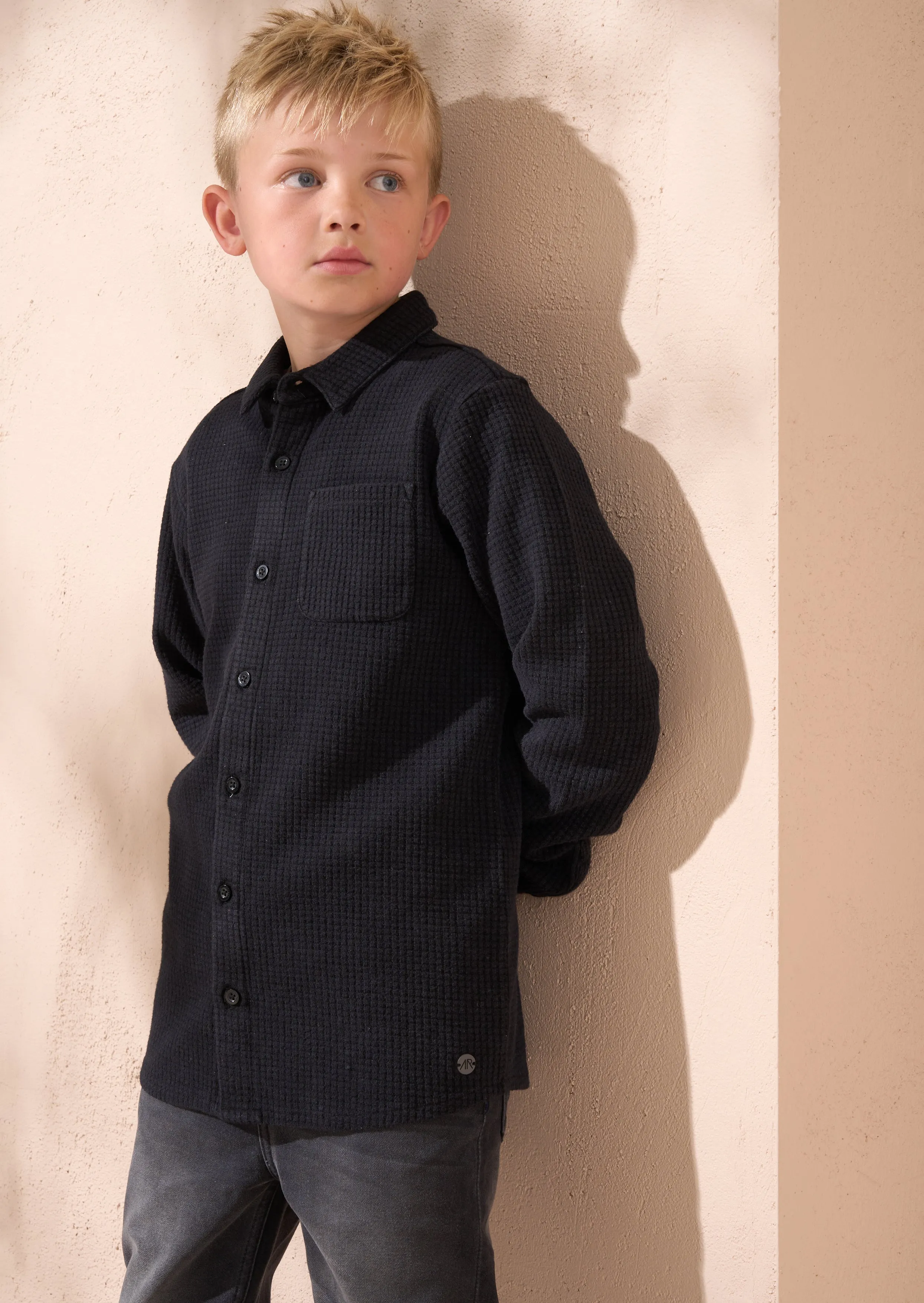 Colter Black Washed Textured Shirt