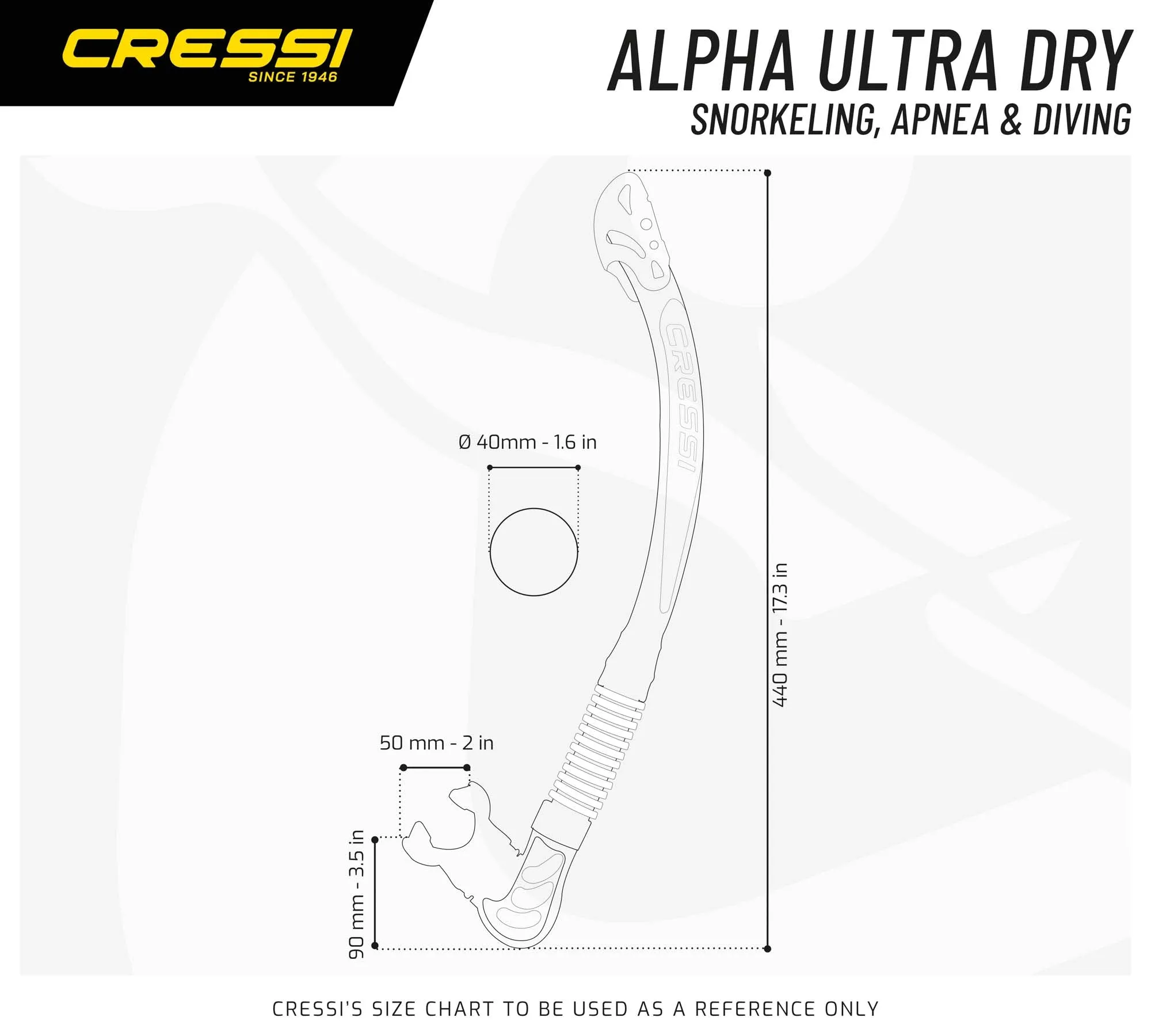 Cressi Alpha Ultra Dry Snorkel