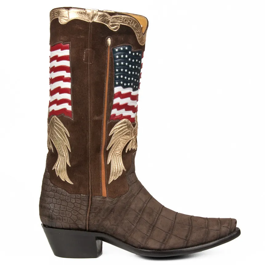 Crocodile Stars and Stripes 13" Brown