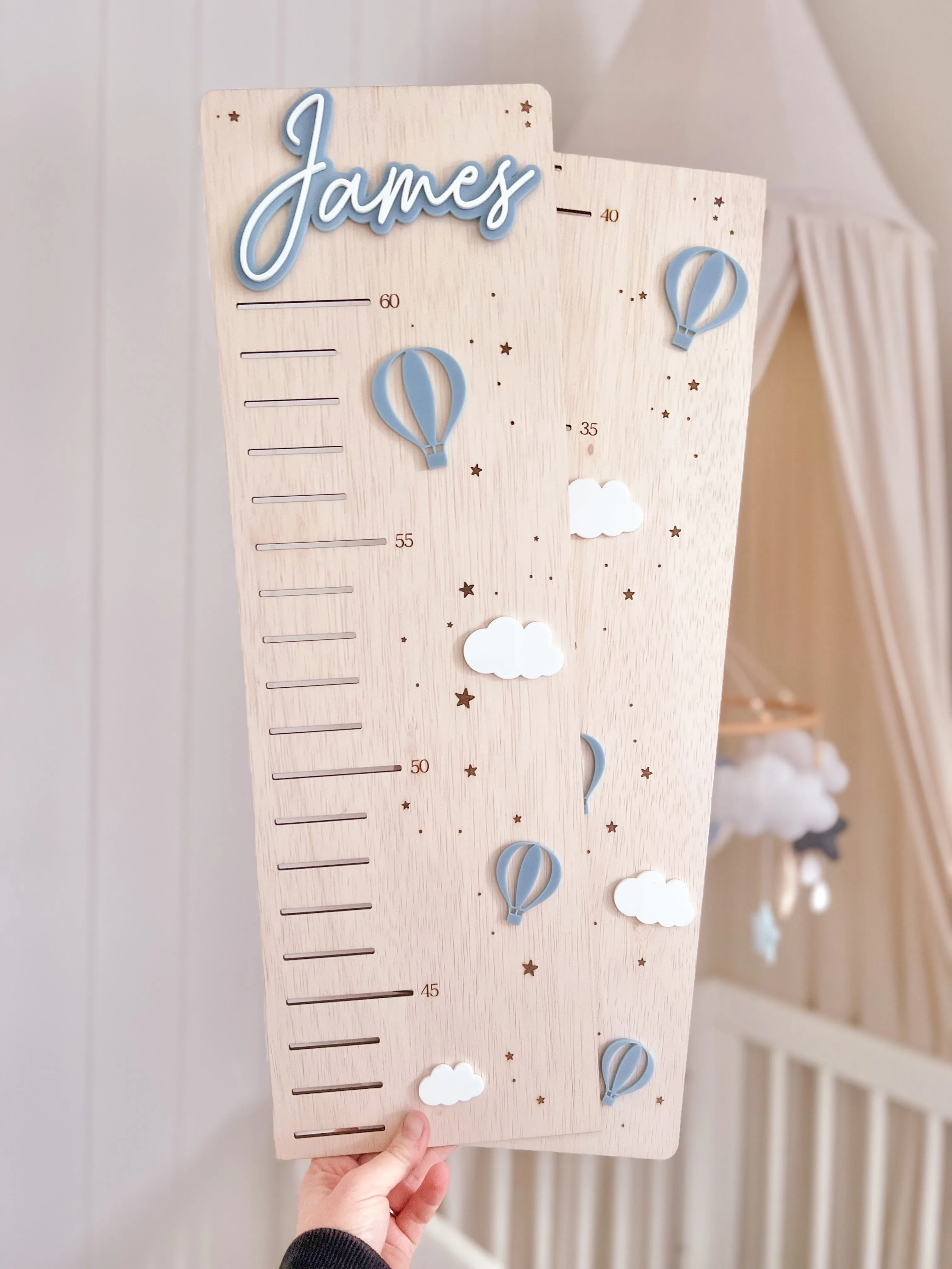 Custom Height Chart - Hot Air Balloon