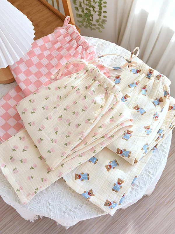 Cute Printed Cotton Pajama Pants