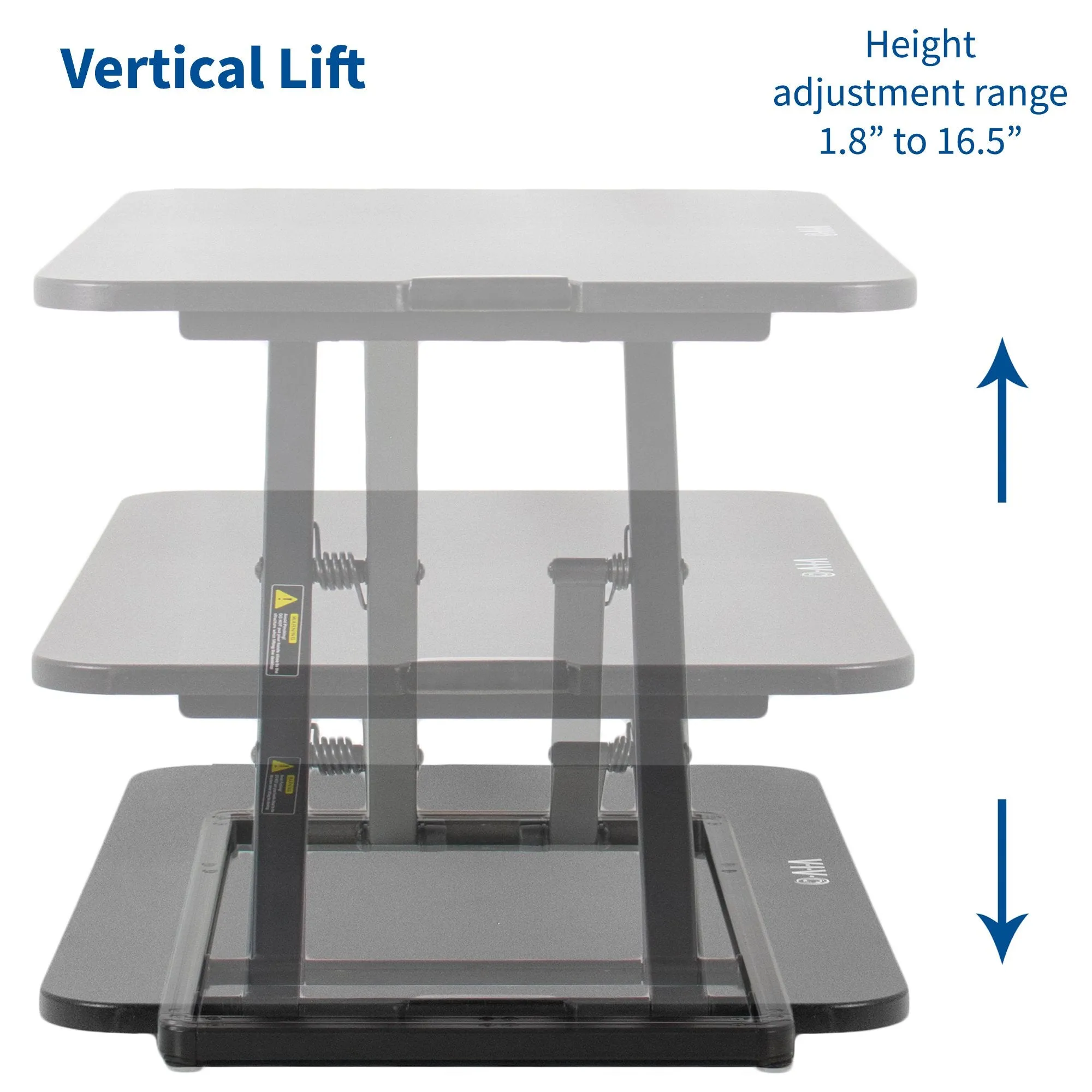 Desk Converter Riser Workstation with Adjustable Height (Single)