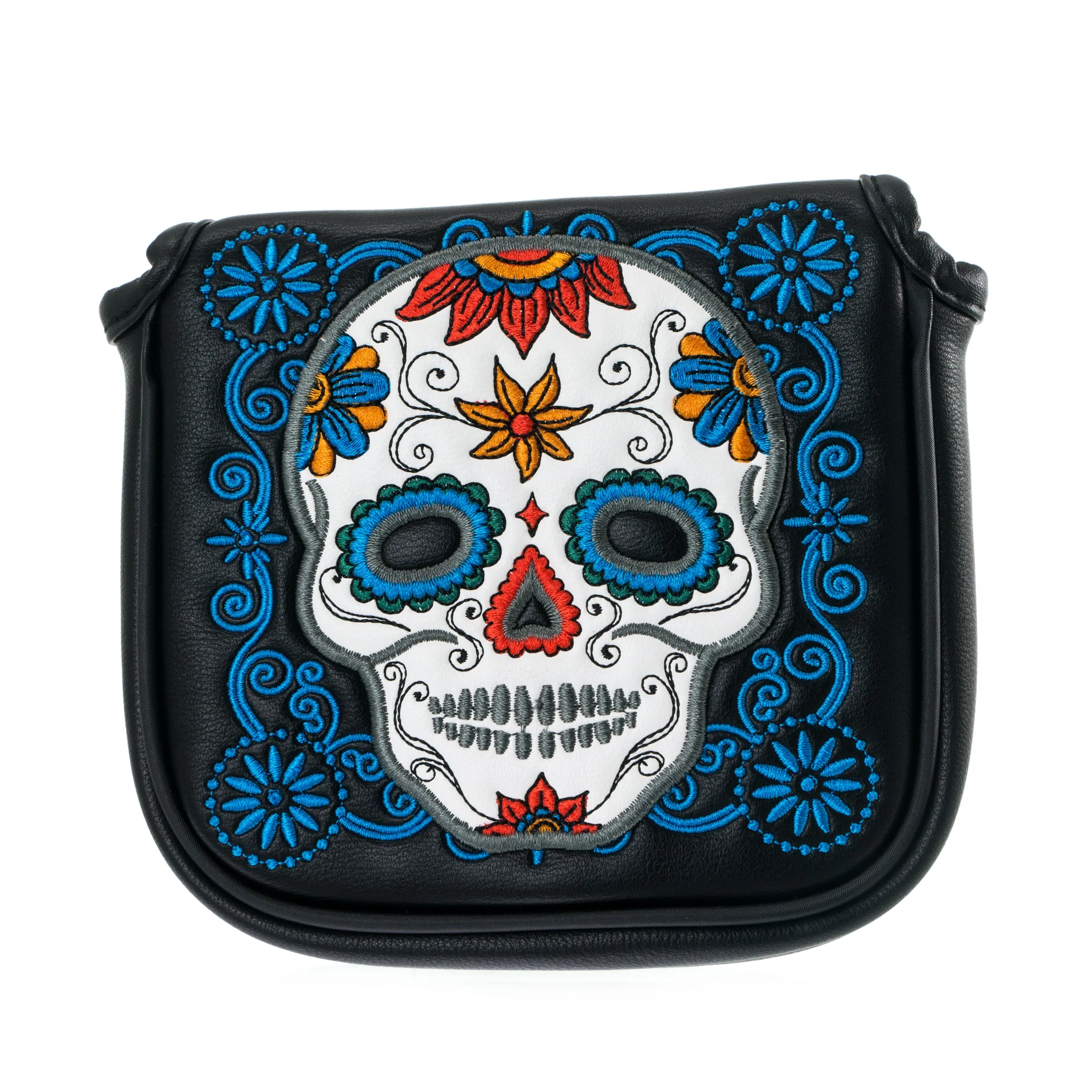 Dia de los Muertos Sugar Skull High-MOI Mallet Putter Headcover, Black