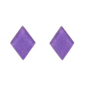 Diamond Glitter Resin Stud Earrings - Lavender