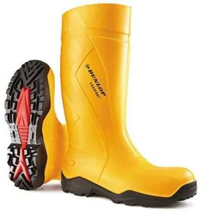 Dunlop Purofort Plus Full Safety Wellington Boot Yellow - C762241