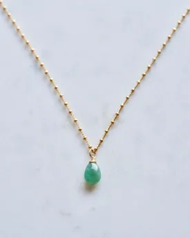 Emerald bobble necklace