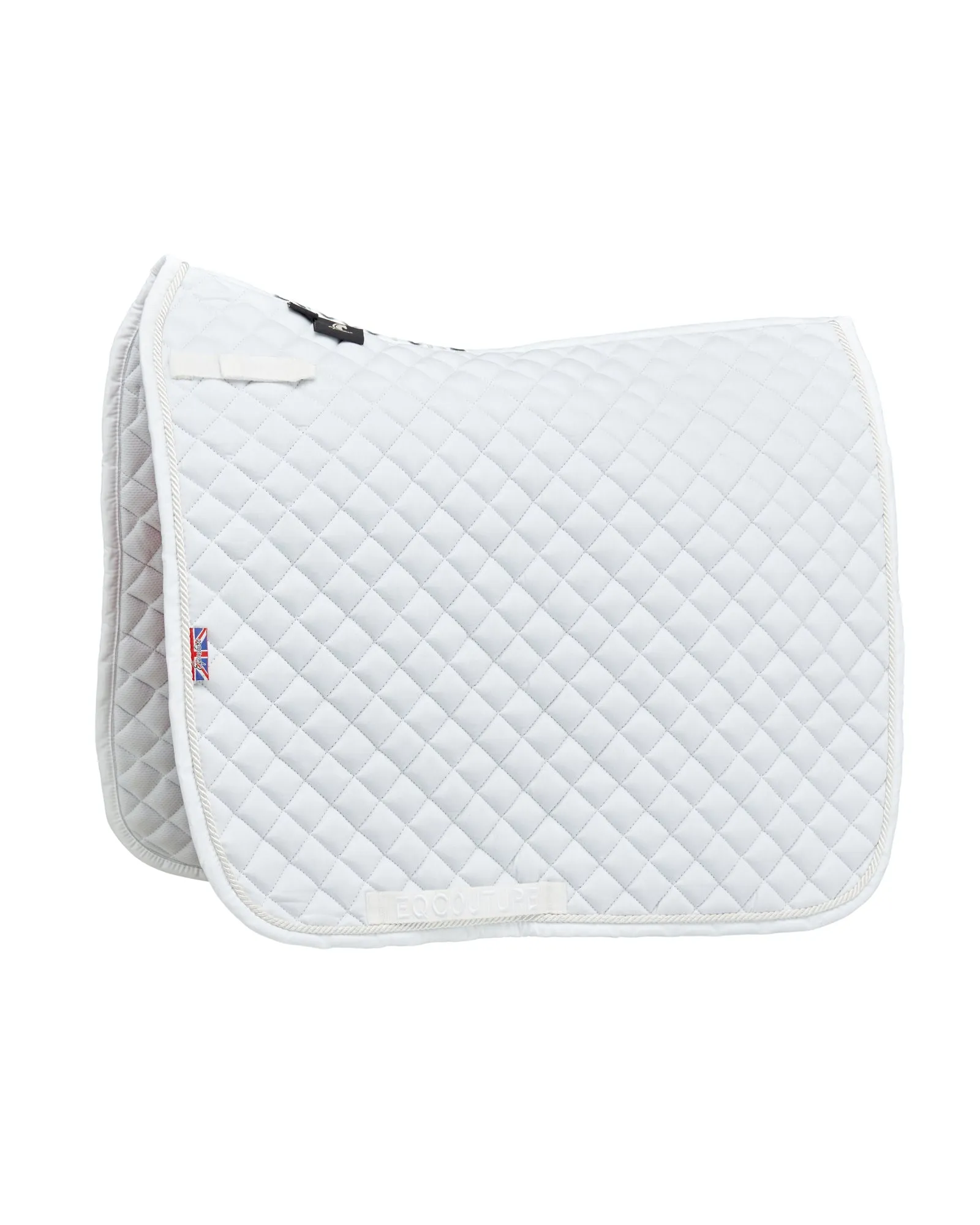 Eqcouture 'Symmetry' Classic Quilt Dressage Saddle Pad - CHALK (WHITE)