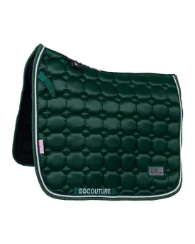 Eqcouture 'Symmetry' Luxury Satin Dressage Saddle Pad - FOREST GREEN