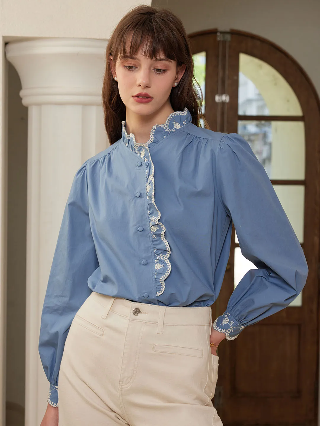 【Final Sale】Alina Floral Embroidered Blouse