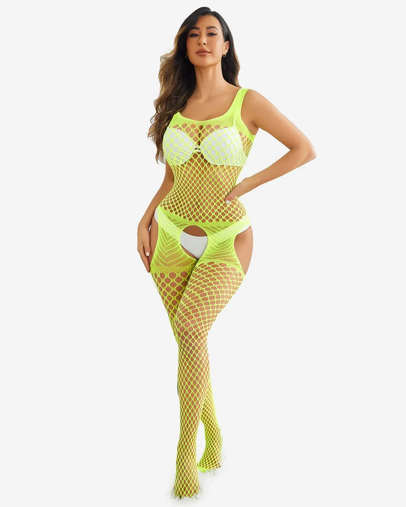 Fishnet Bodysuit Stockings Elasticity Jumpsuit