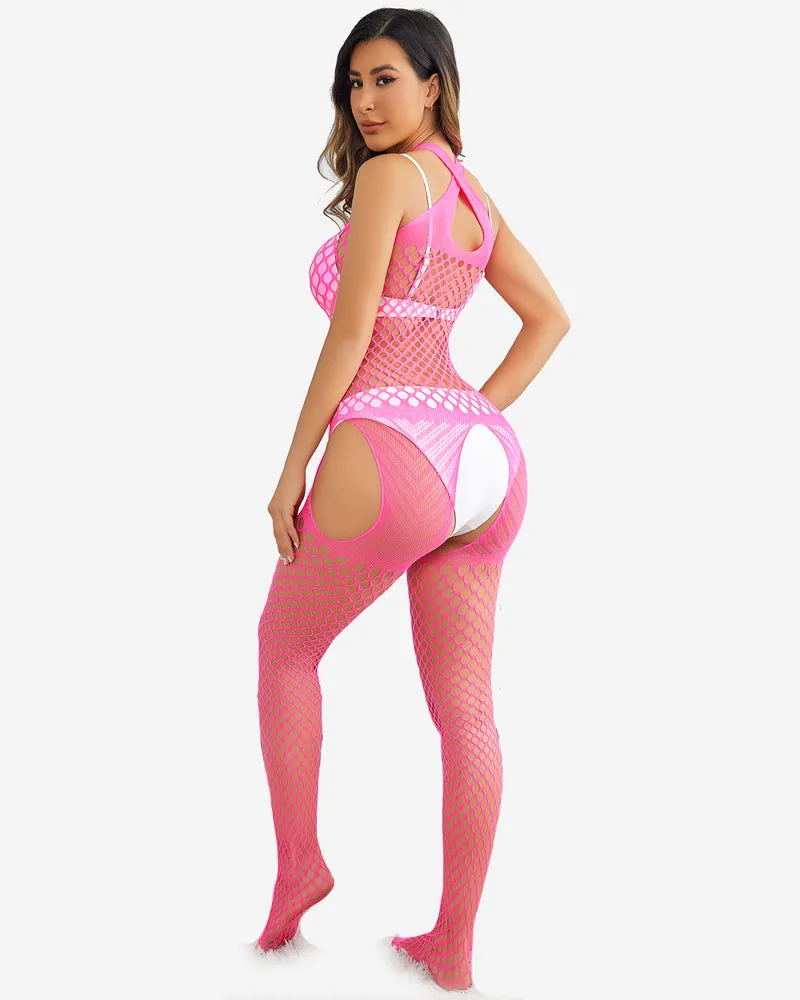 Fishnet Bodysuit Stockings Elasticity Jumpsuit