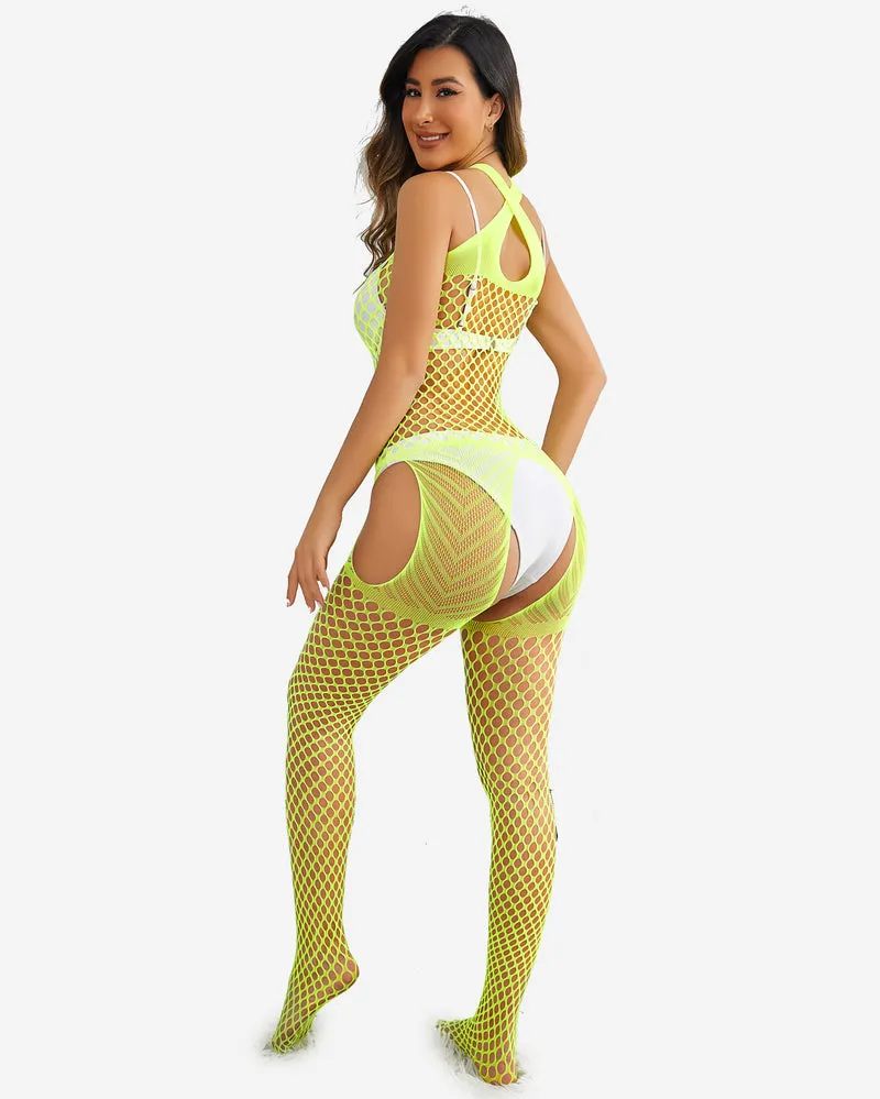 Fishnet Bodysuit Stockings Elasticity Jumpsuit