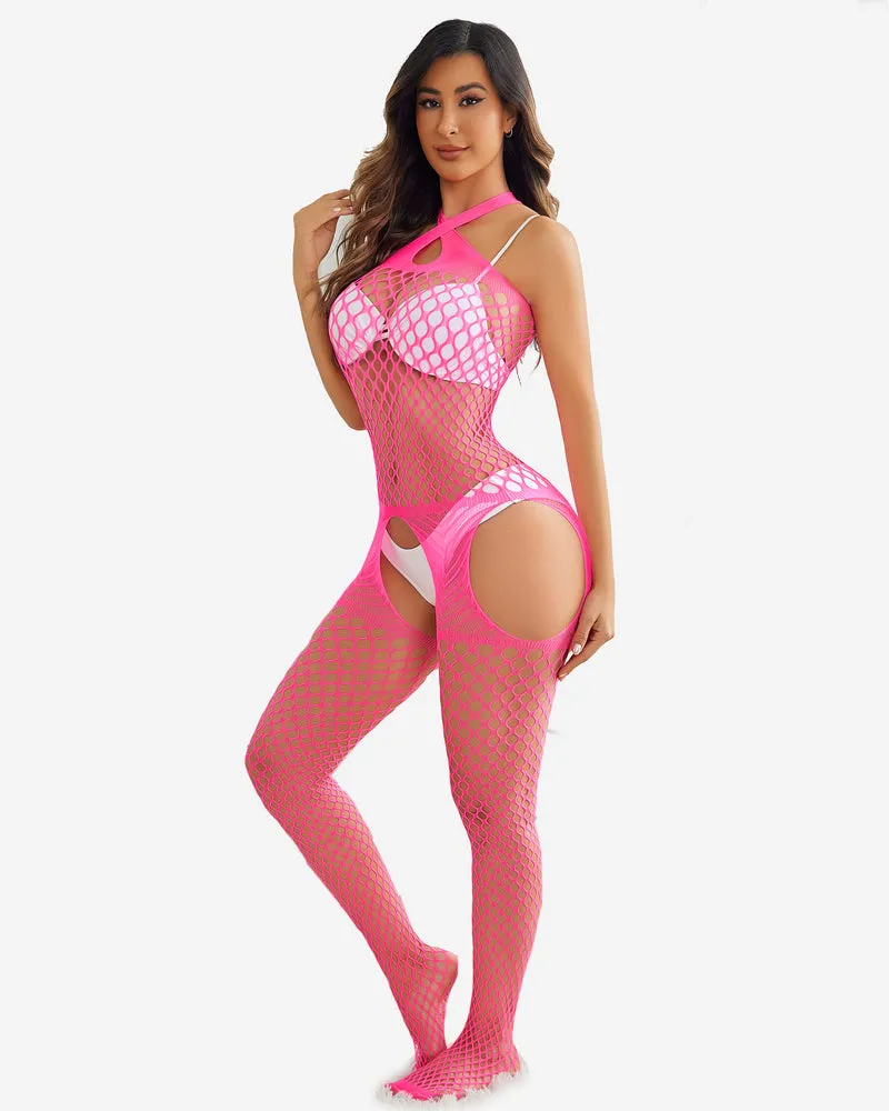 Fishnet Bodysuit Stockings Elasticity Jumpsuit