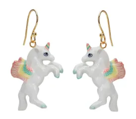 Flying Pastel Unicorn Earrings