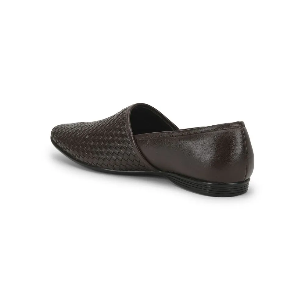 Fortune (Brown) Formal Slip on Shoes For Men JPL-247 By Liberty