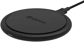 Griffin Wireless Charging Pad with QC 3.0 Mains Charger & USB C Cable Black - GP-150-BLK-UK