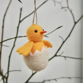 Hand Felted Hatching Chick